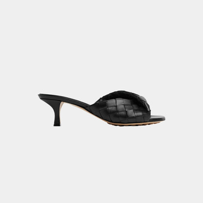 Blink Mule with Folded Detail in Intrecciato Leather