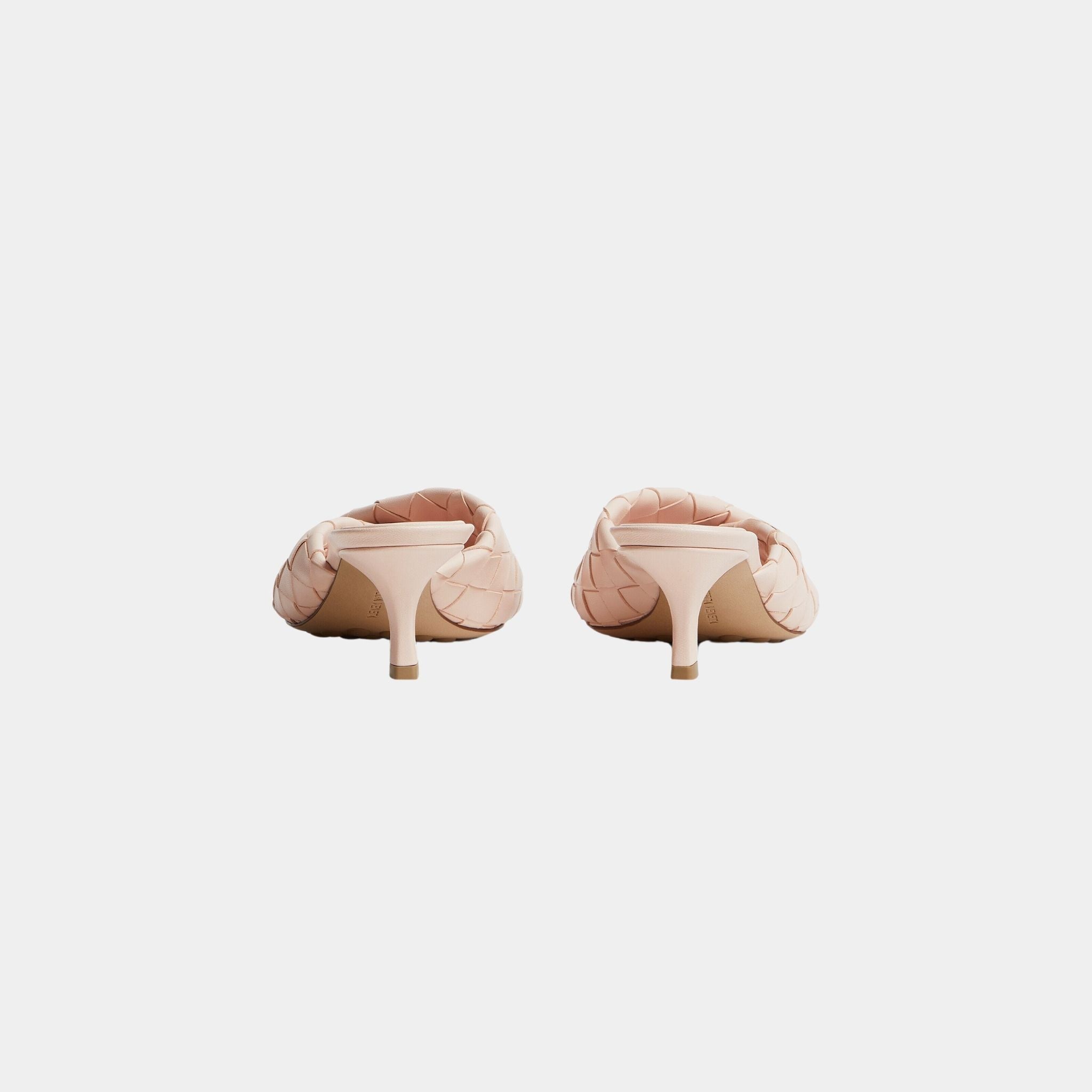 Blink Mule with Folded Detail in Intrecciato Leather