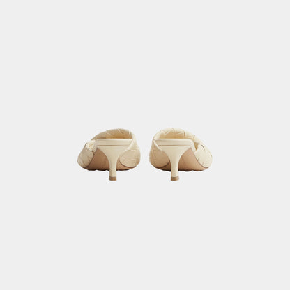 Blink Mule with Folded Detail in Intrecciato Leather