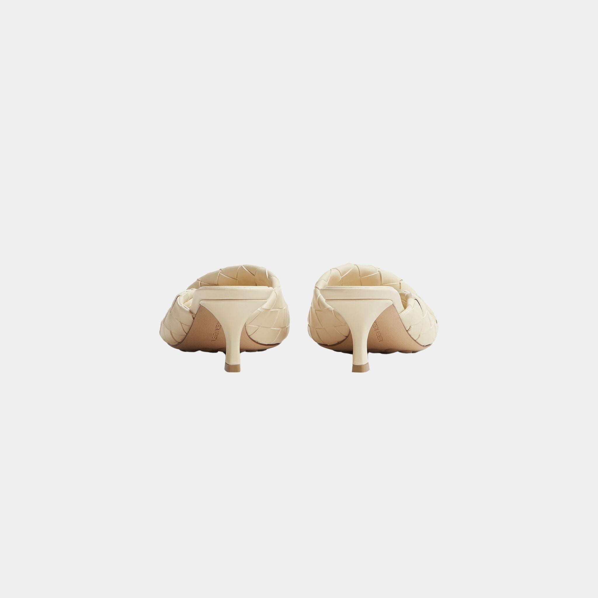 Blink Mule with Folded Detail in Intrecciato Leather