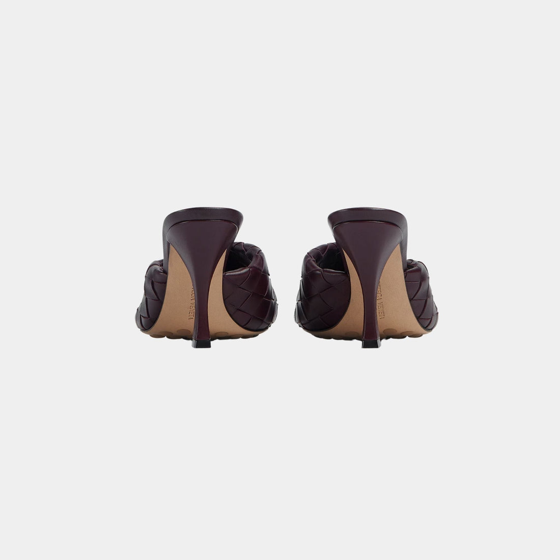 Blink Mule High Heel with Folded Detail in Intrecciato Leather