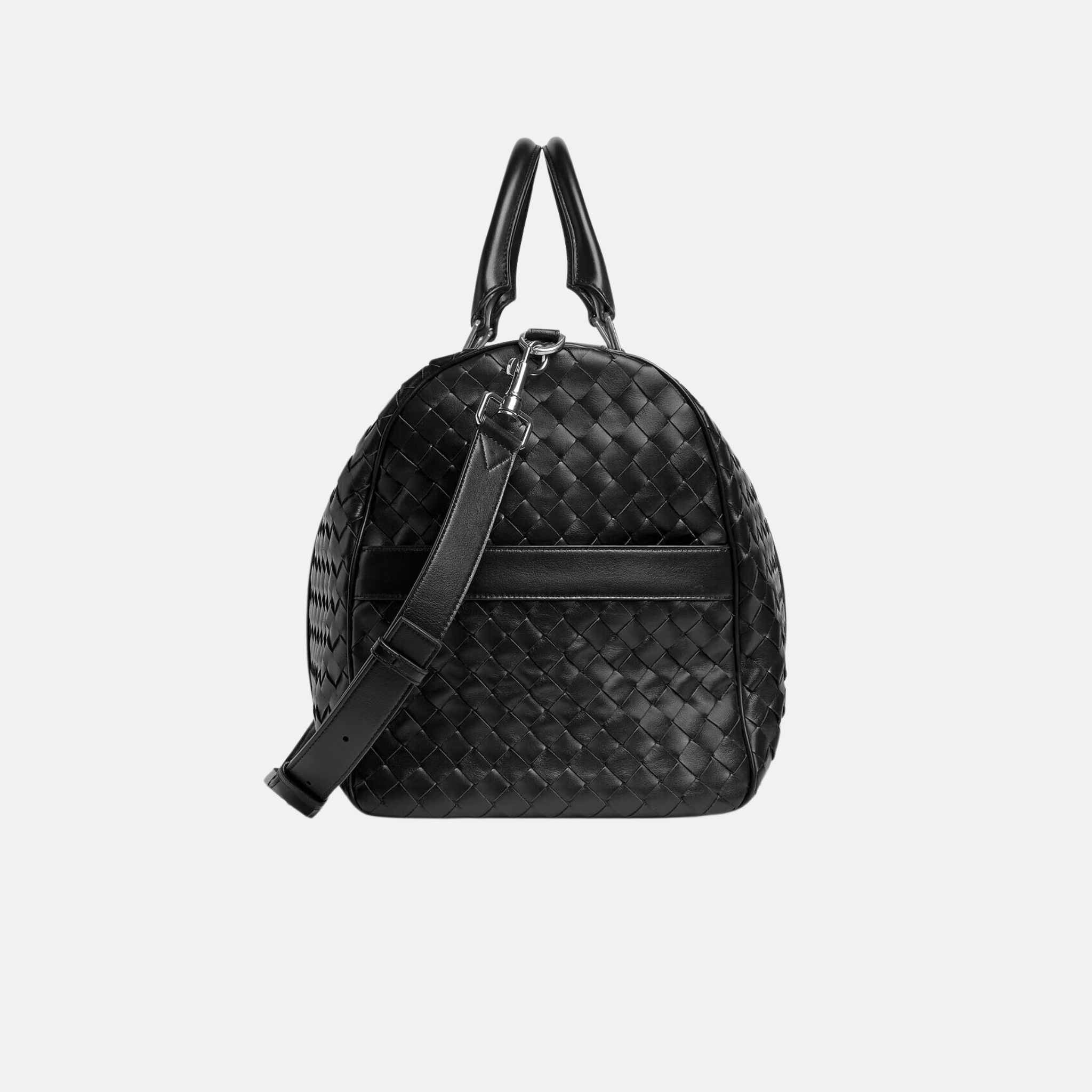 Cabin Duffle Bag In Intrecciato Leather
