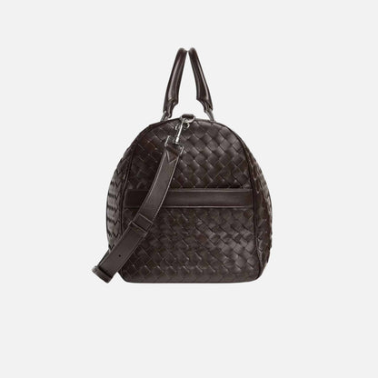 Cabin Duffle Bag In Intrecciato Leather