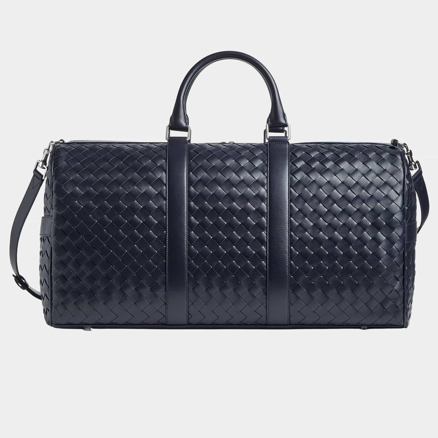 Cabin Duffle Bag In Intrecciato Leather