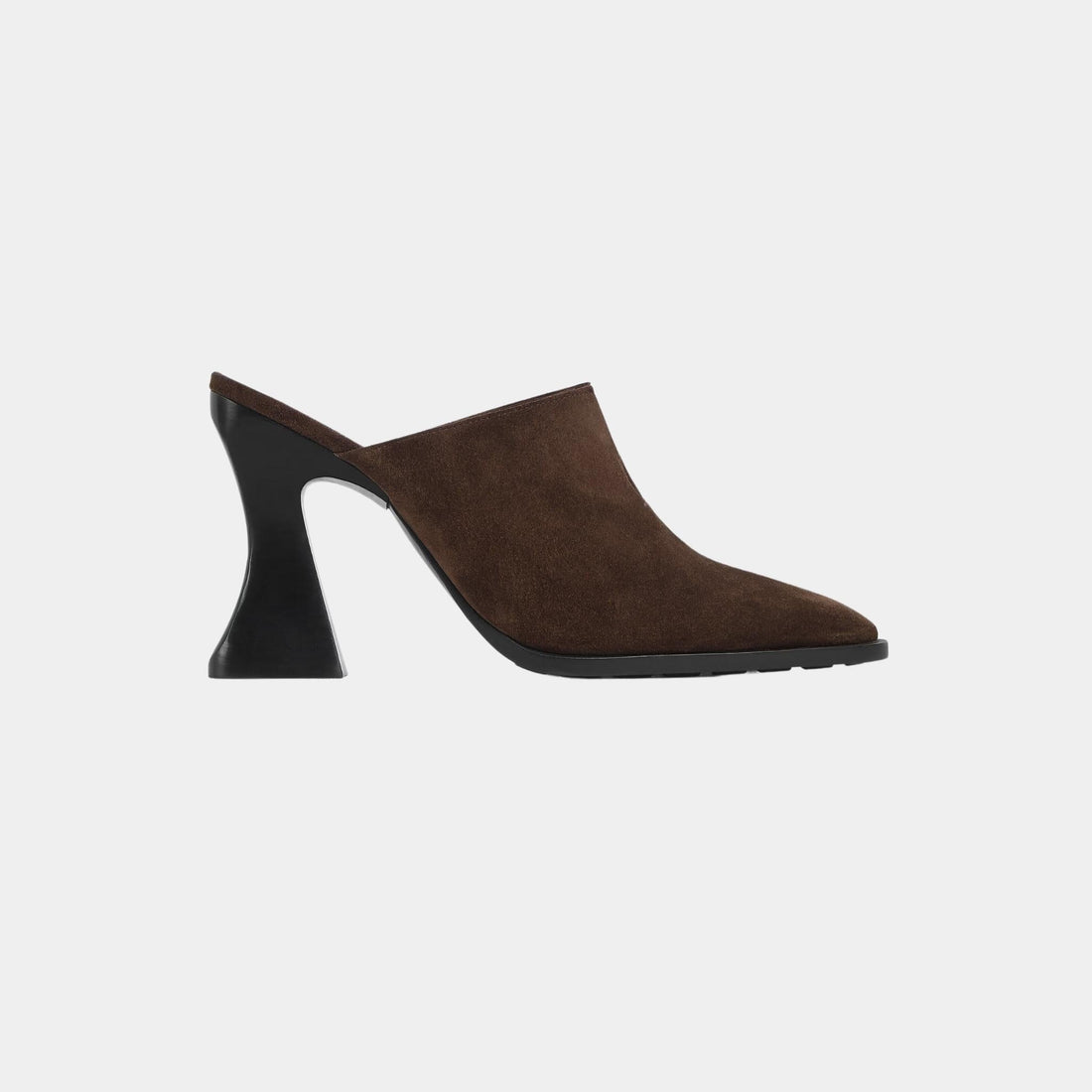 Cha-Cha Suede Mule Pump with Sculptural Heel