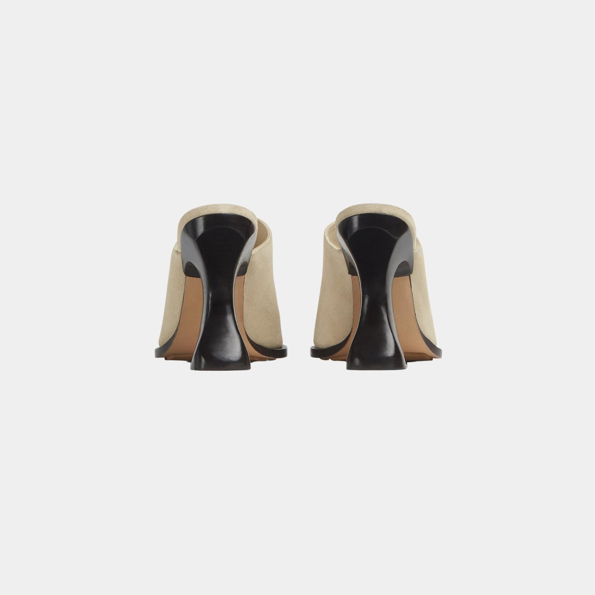 Cha-Cha Suede Mule Pump with Sculptural Heel