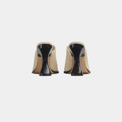 Cha-Cha Suede Mule Pump with Sculptural Heel