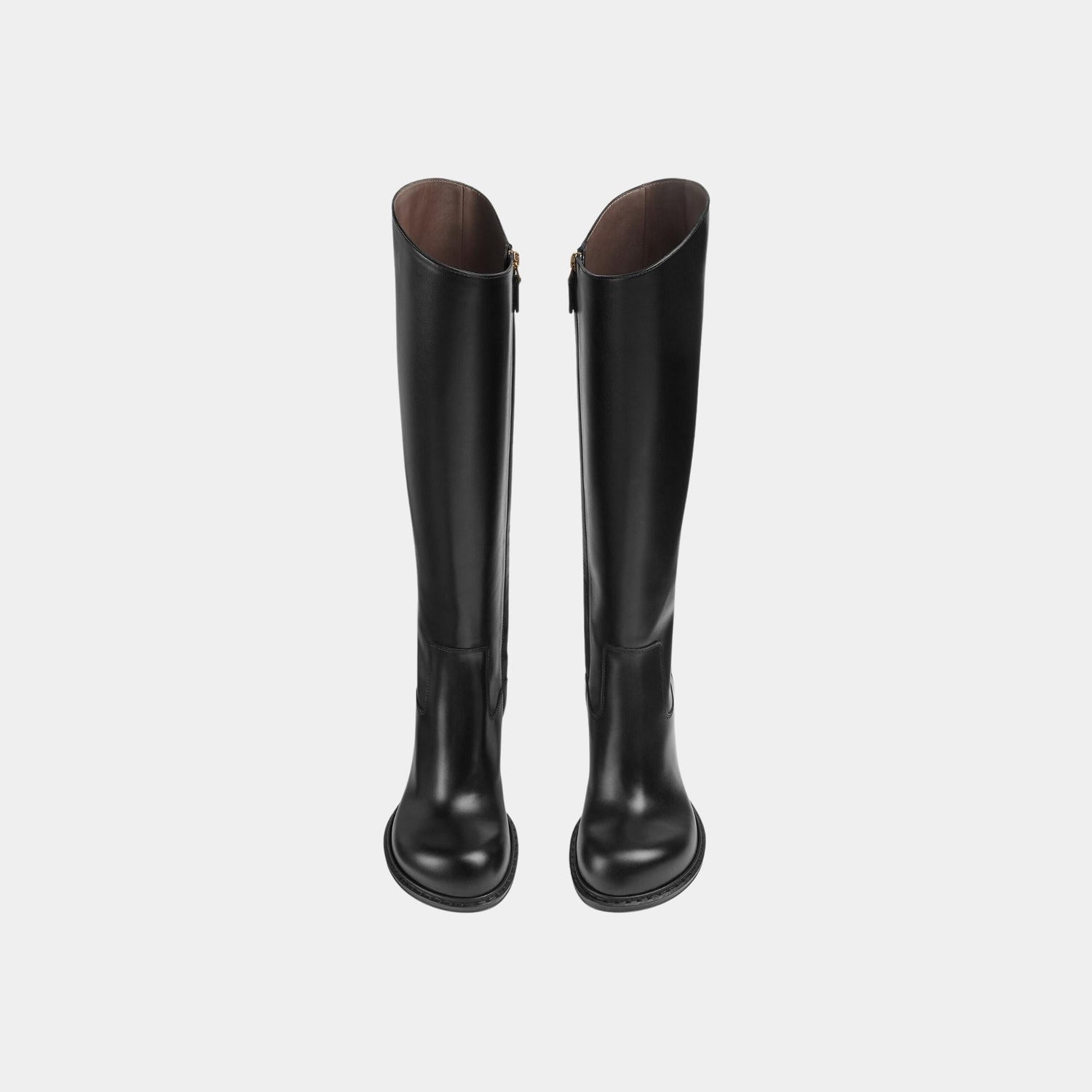 Cliff Knee-high Boot Calfskin with Voluminous Toe Shape