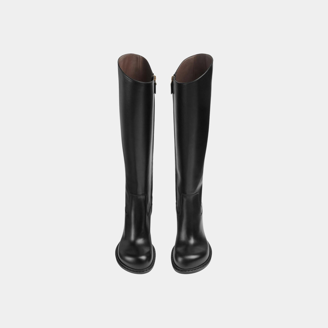 Cliff Knee-high Boot Calfskin with Voluminous Toe Shape