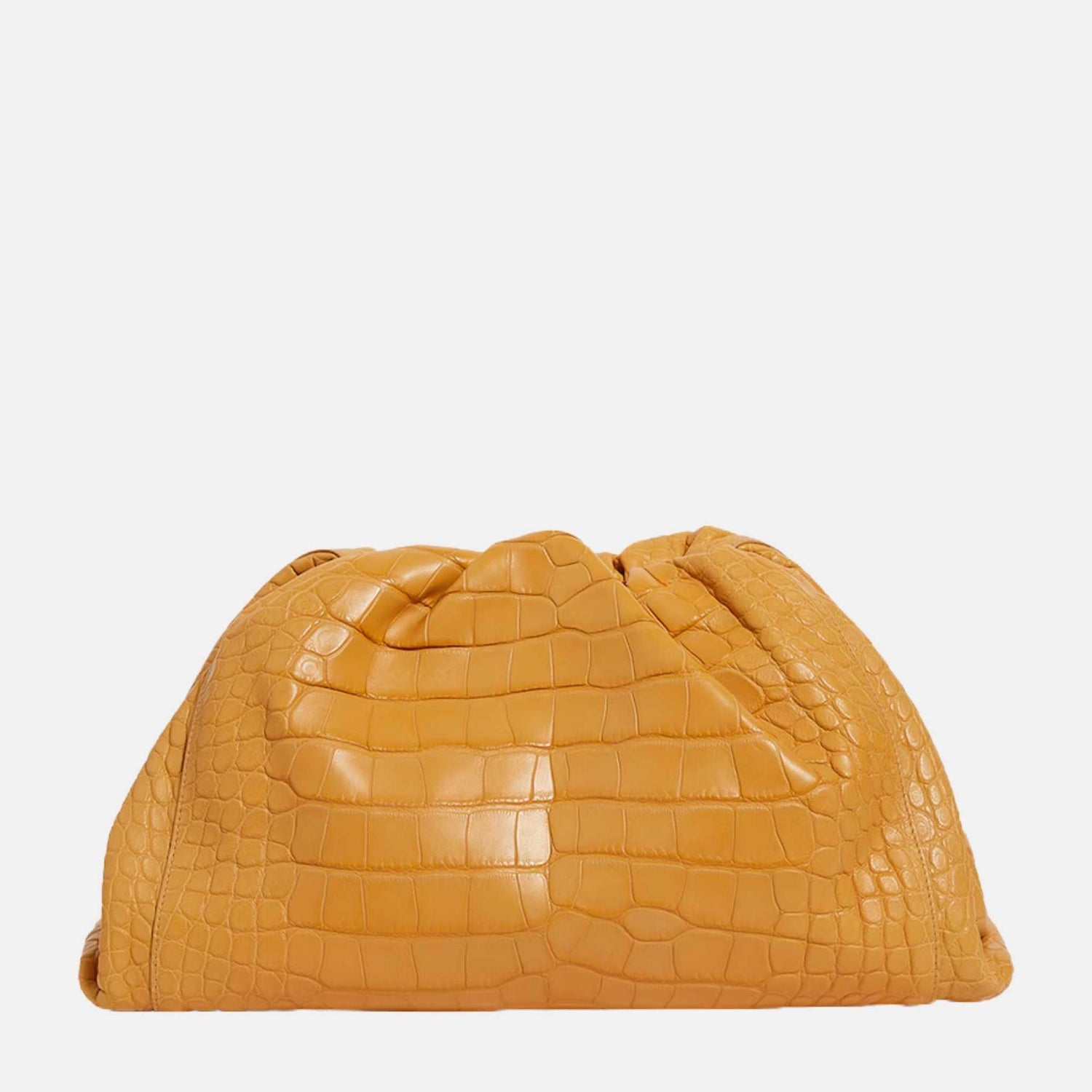 Crocodile Leather Pouch Clutch Bag