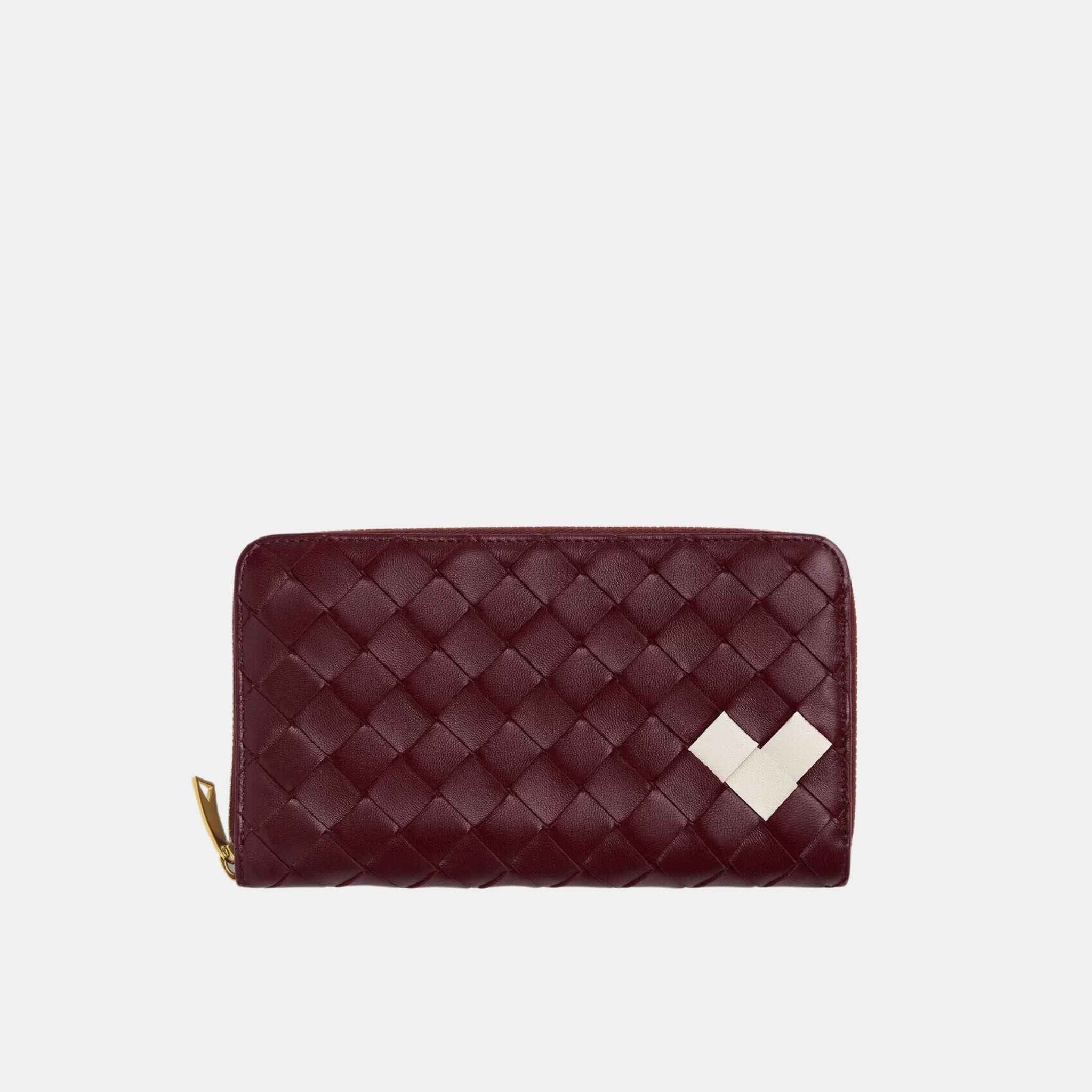 Intrecciato Zip Around Wallet