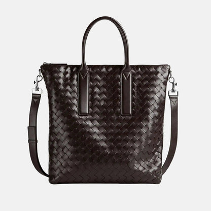 Intrecciato Zipped North South Tote Bag