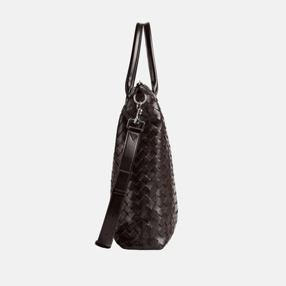 Intrecciato Zipped North South Tote Bag