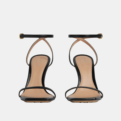 Knot Ankle Strap High Heel Sandal