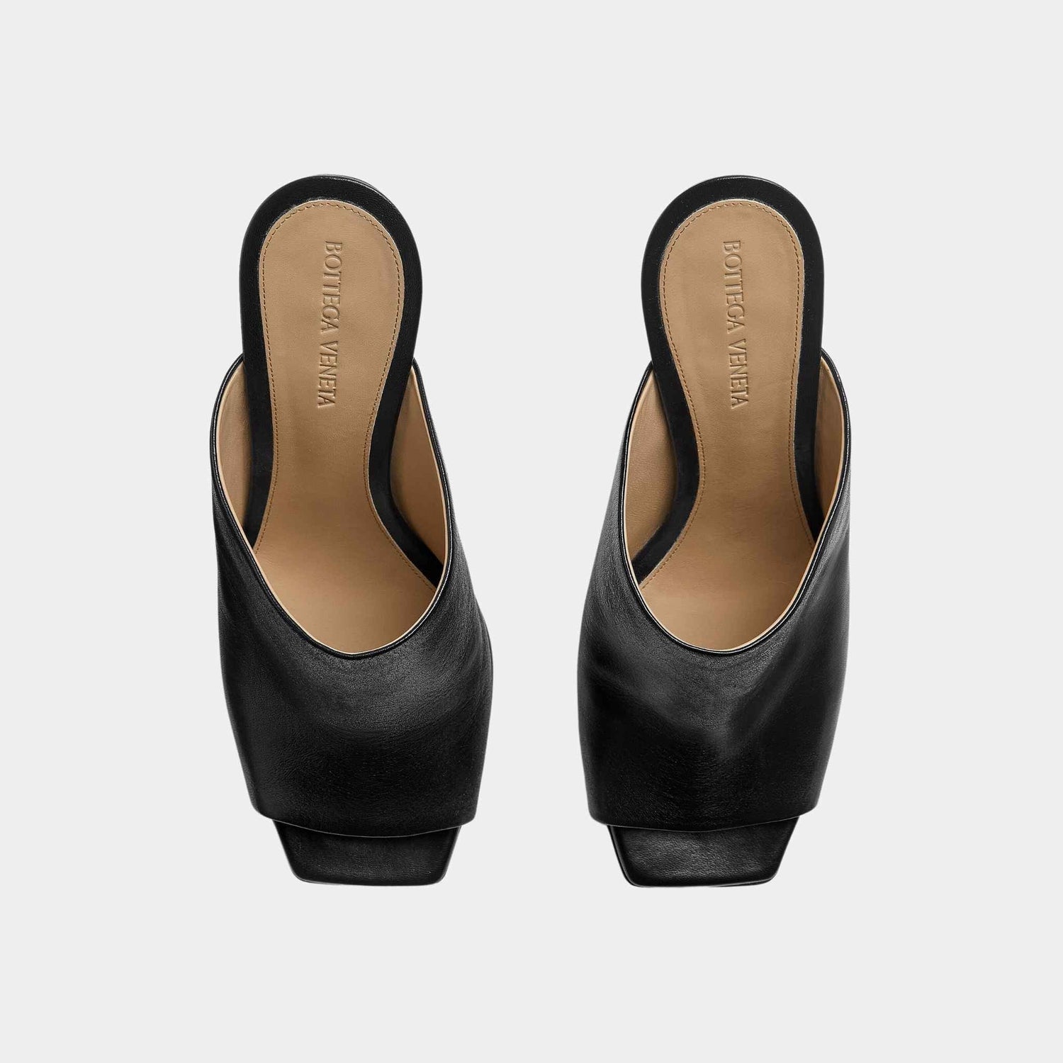 Knot High-Heel Mule Lambskin Gold Metal Knot Heel