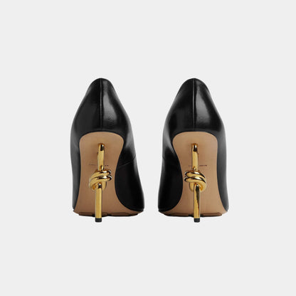 Knot High Heel Pump in Soft Lambskin