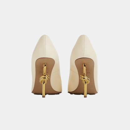 Knot High Heel Pump in Soft Lambskin