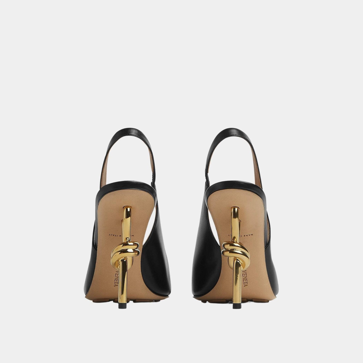 Knot Leather Slingback Pump