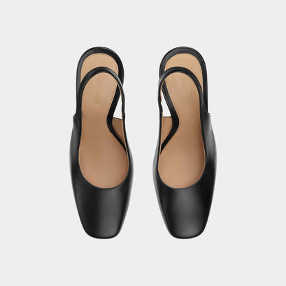 Knot Leather Slingback Pump