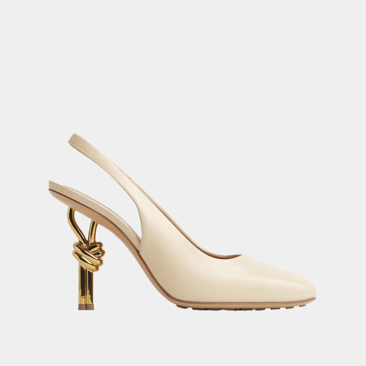 Knot Leather Slingback Pump