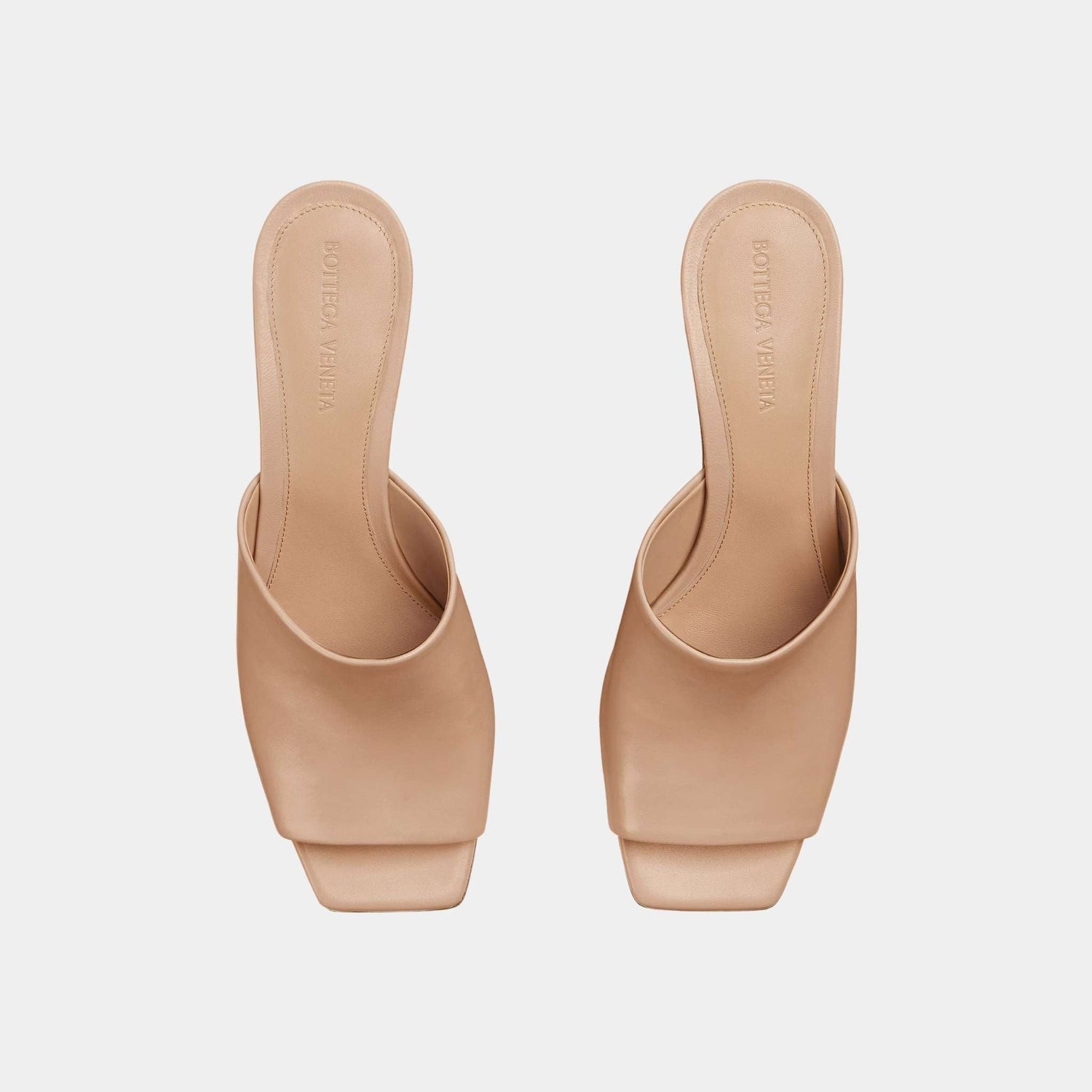 Knot Mule Lambskin with Gold Finished Metal Mid Heel