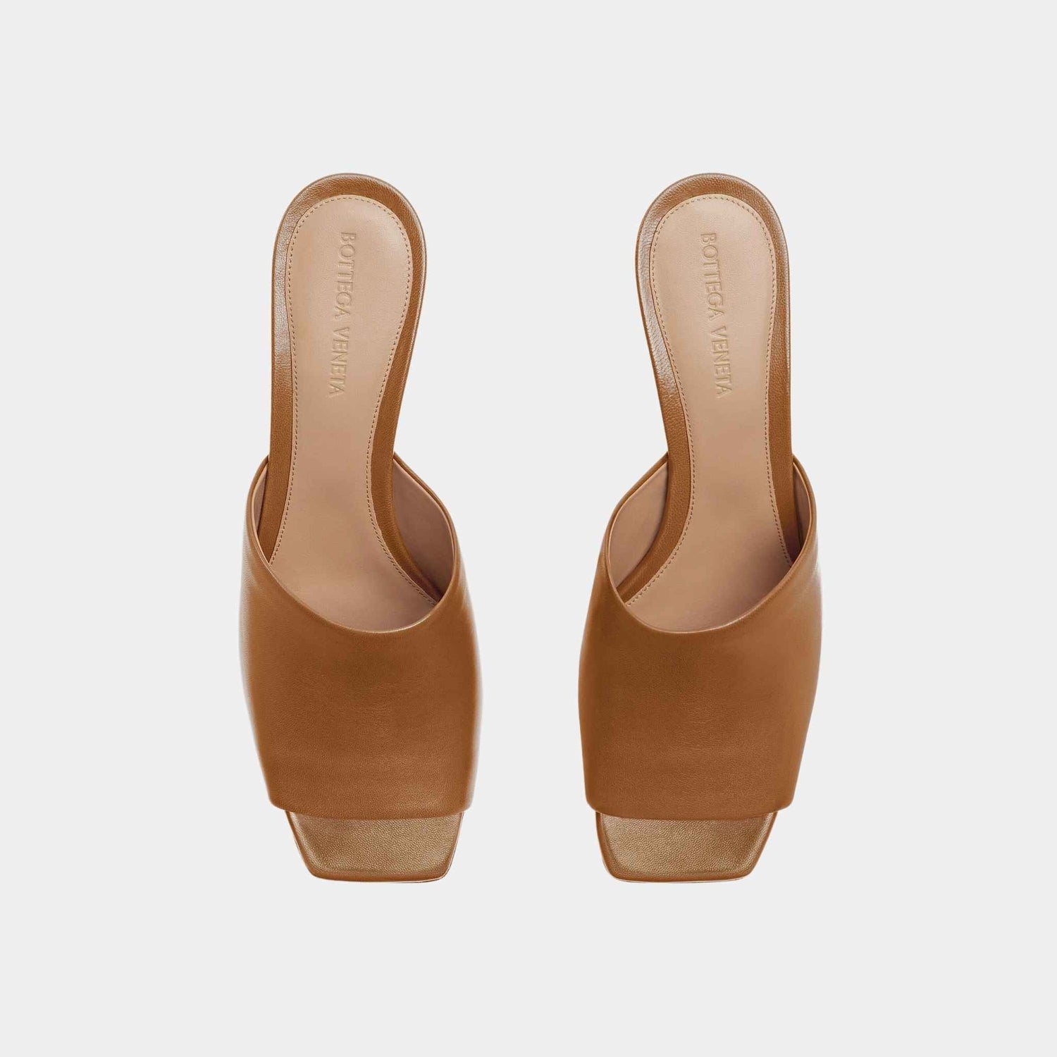 Knot Mule Lambskin with Gold Finished Metal Mid Heel