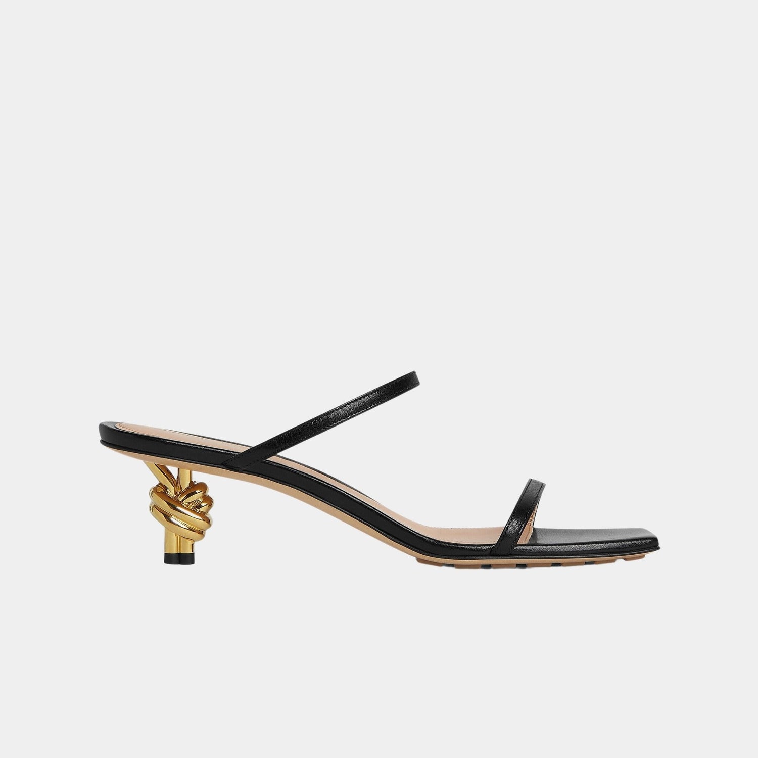 Knot Strap Mid Heel Mule