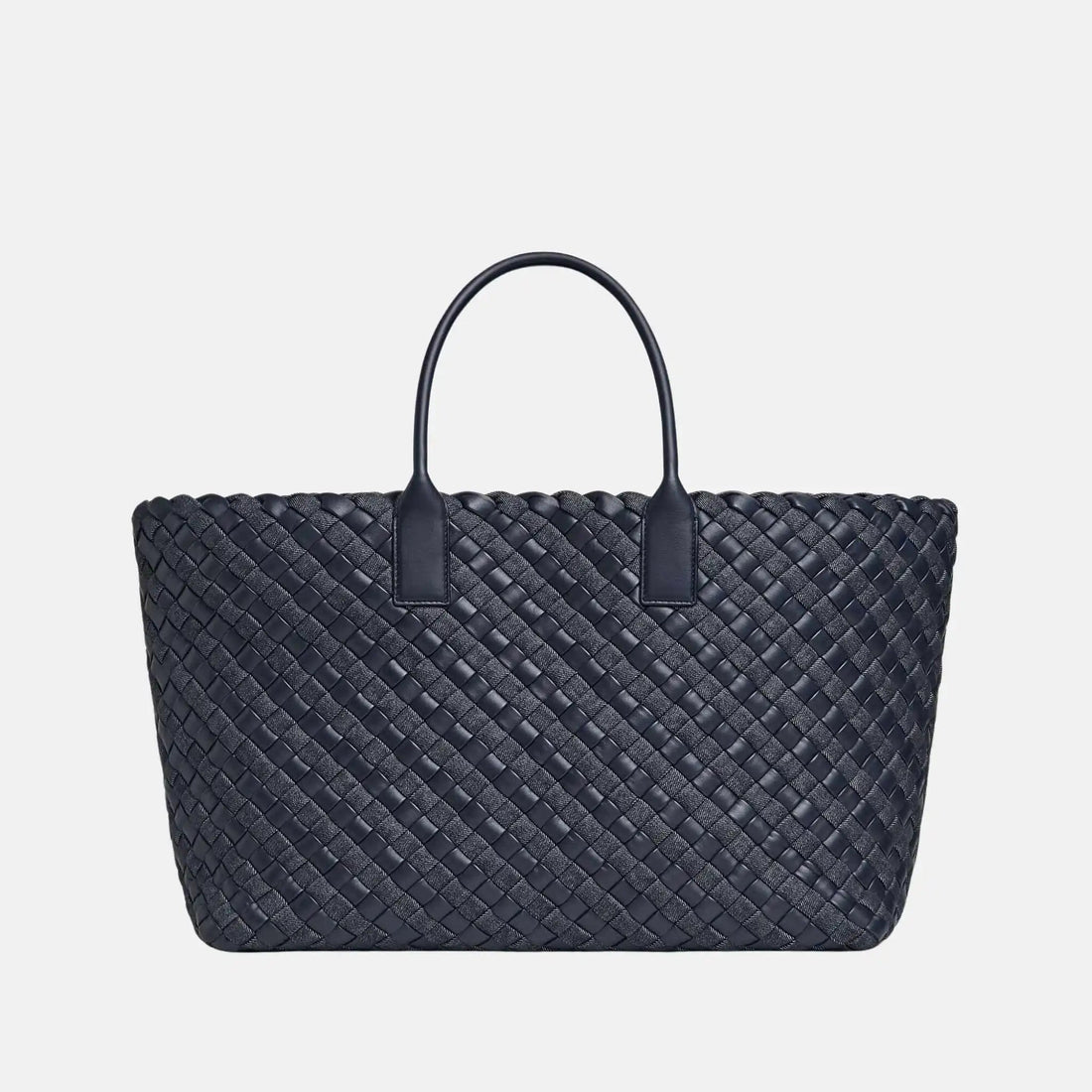 Large Cabat Tote in Intreccio Padded Nappa &amp; Denim