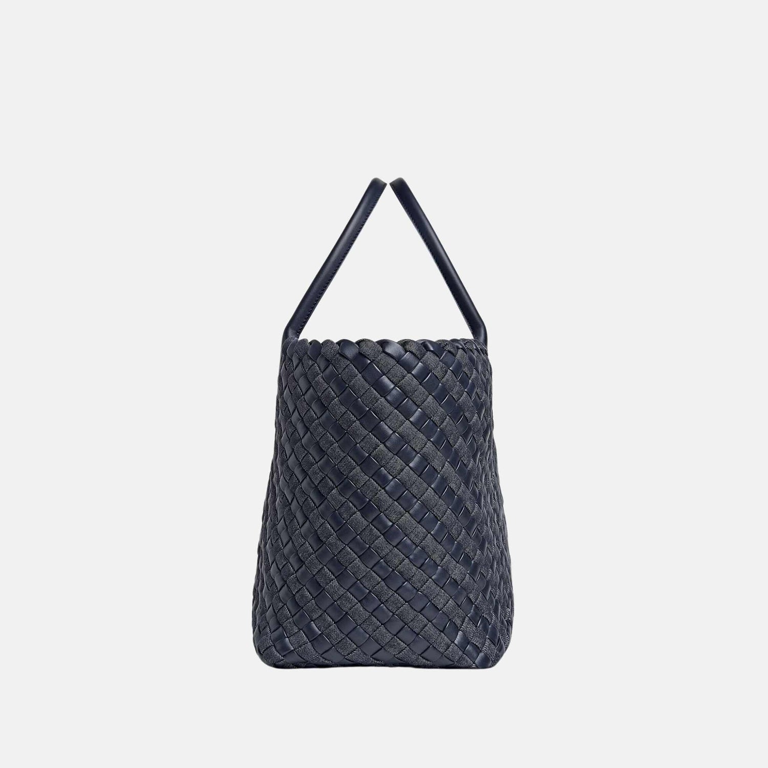 Large Cabat Tote in Intreccio Padded Nappa &amp; Denim