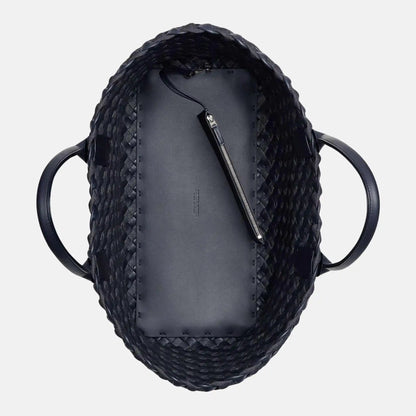 Large Cabat Tote in Intreccio Padded Nappa &amp; Denim