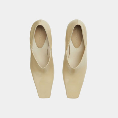 Lewis Pump Calfskin with Sculptural Sloped Heel