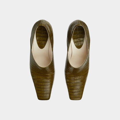 Lewis Pump Crocodile Effect Leather