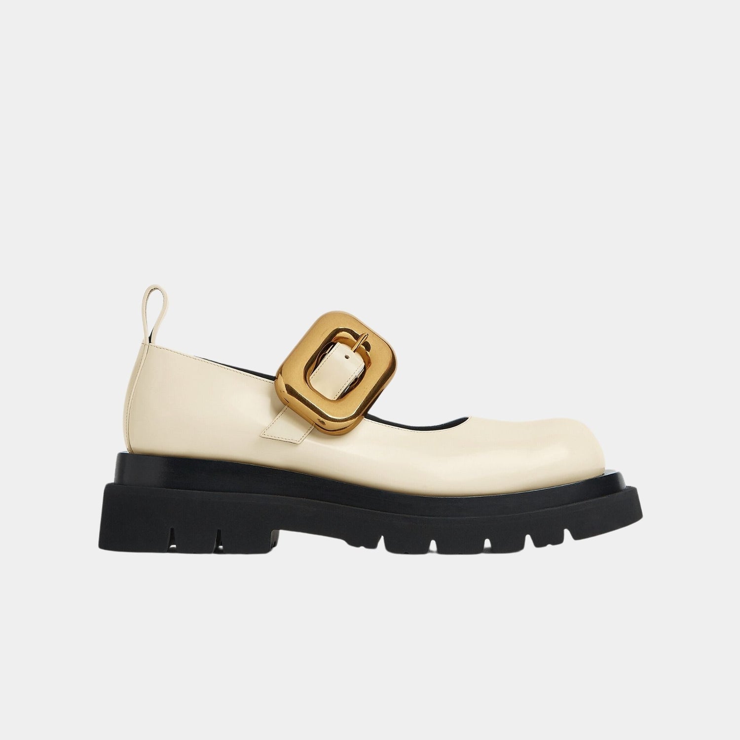 Lug Brushed Leather Mary-Jane