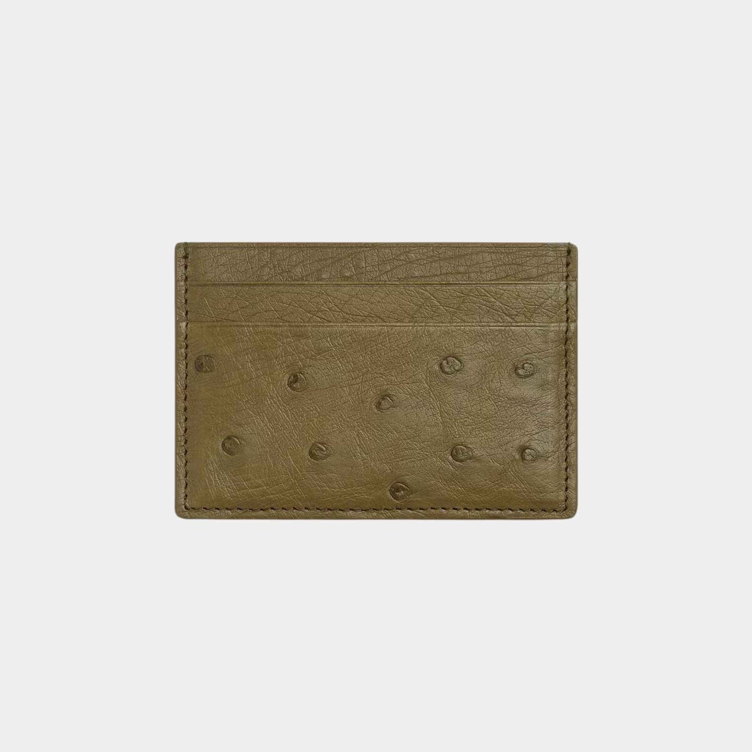 Ostrich Leather Credit Card Case