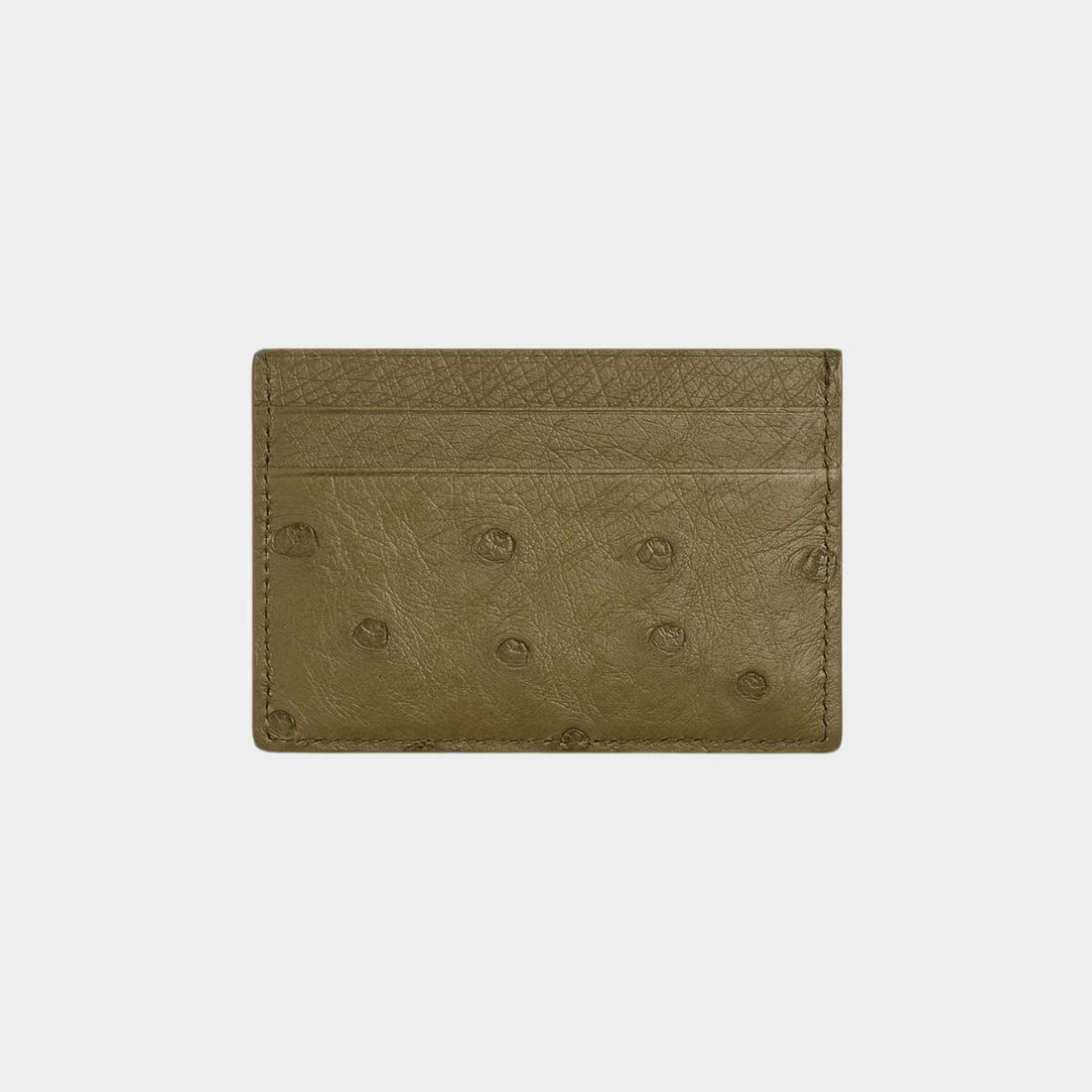 Ostrich Leather Credit Card Case