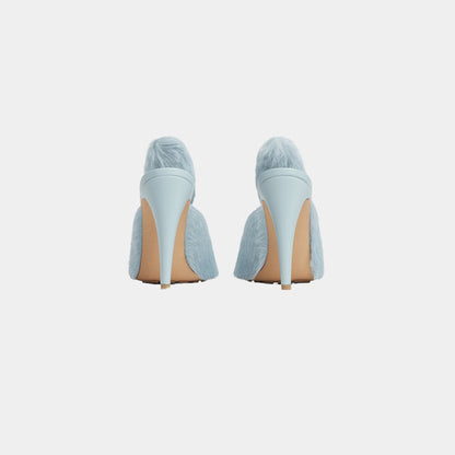 Punta Mule Pump Rabbit-inspired Solf Calf Hair