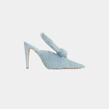 Punta Mule Pump Rabbit-inspired Solf Calf Hair