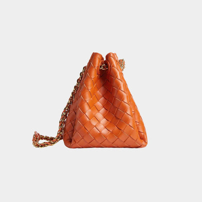 Small Parachute Chain Supple Intrecciato Leather