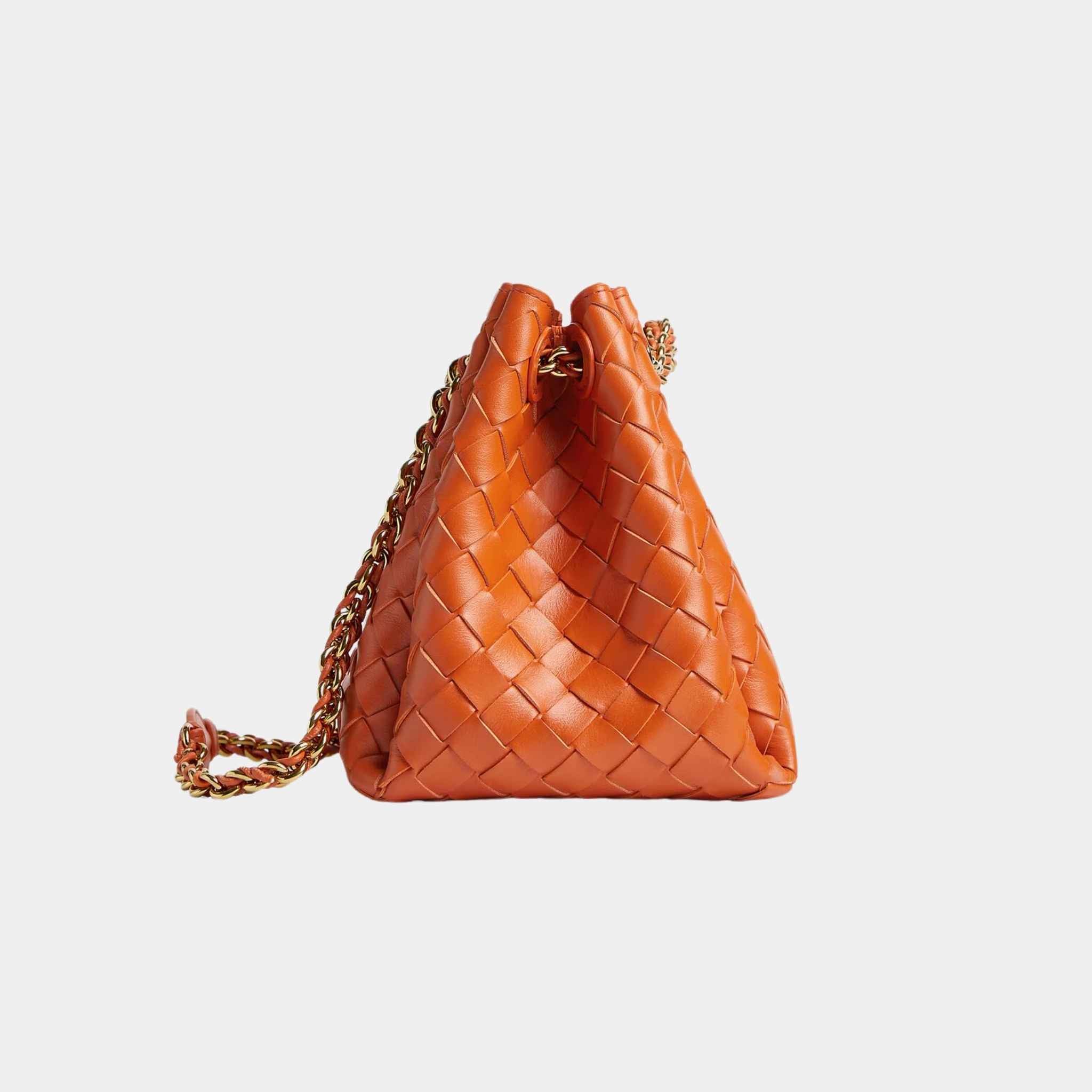 Small Parachute Chain Supple Intrecciato Leather