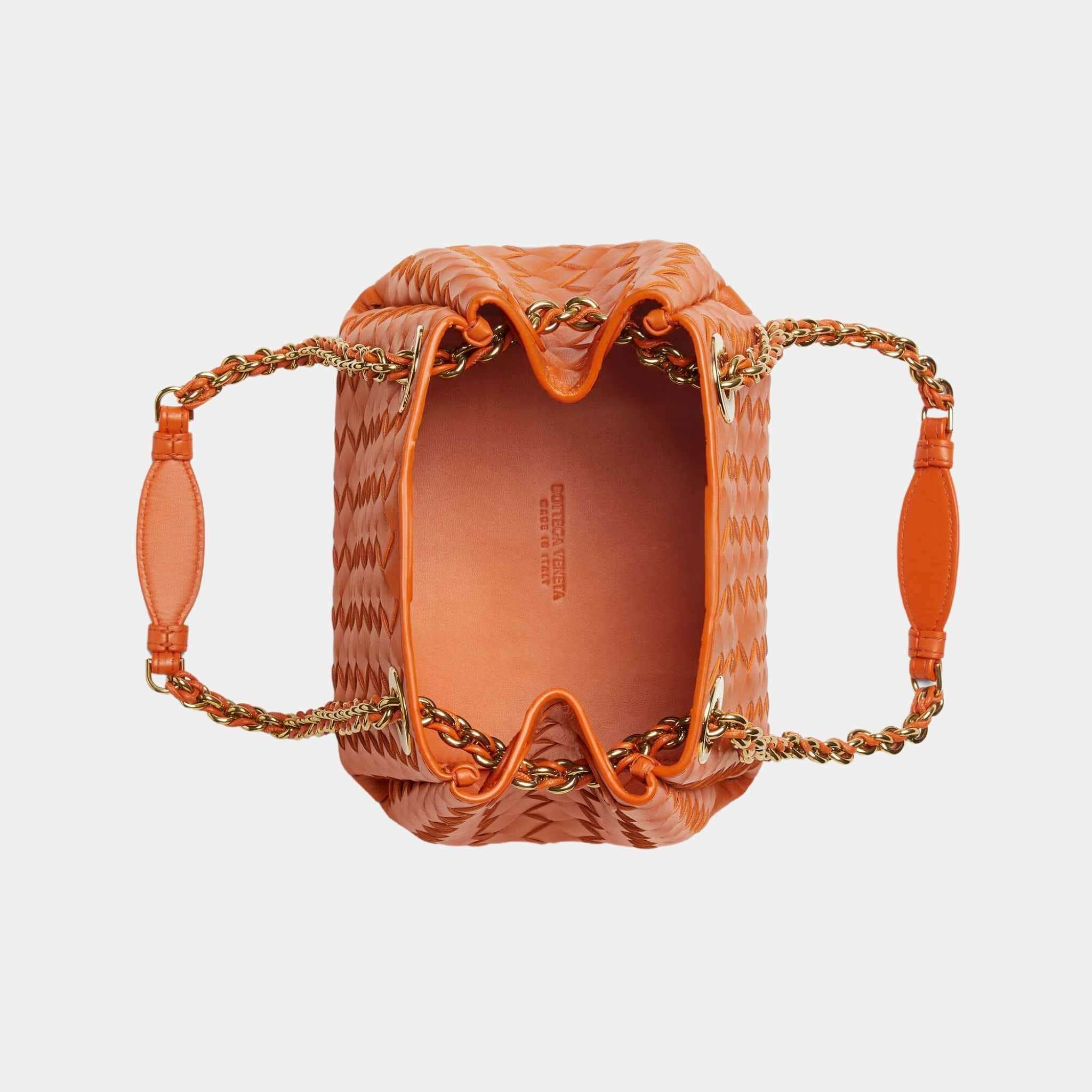 Small Parachute Chain Supple Intrecciato Leather