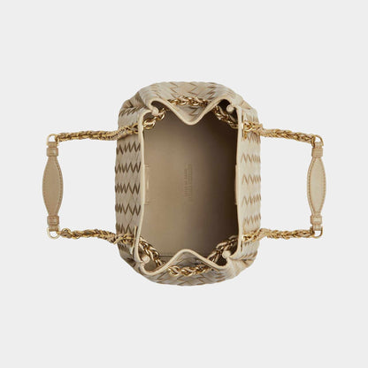 Small Parachute Chain Supple Intrecciato Leather