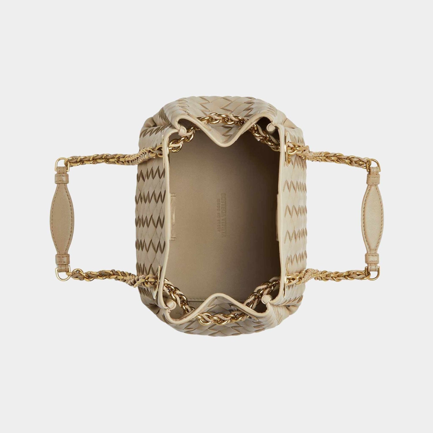 Small Parachute Chain Supple Intrecciato Leather