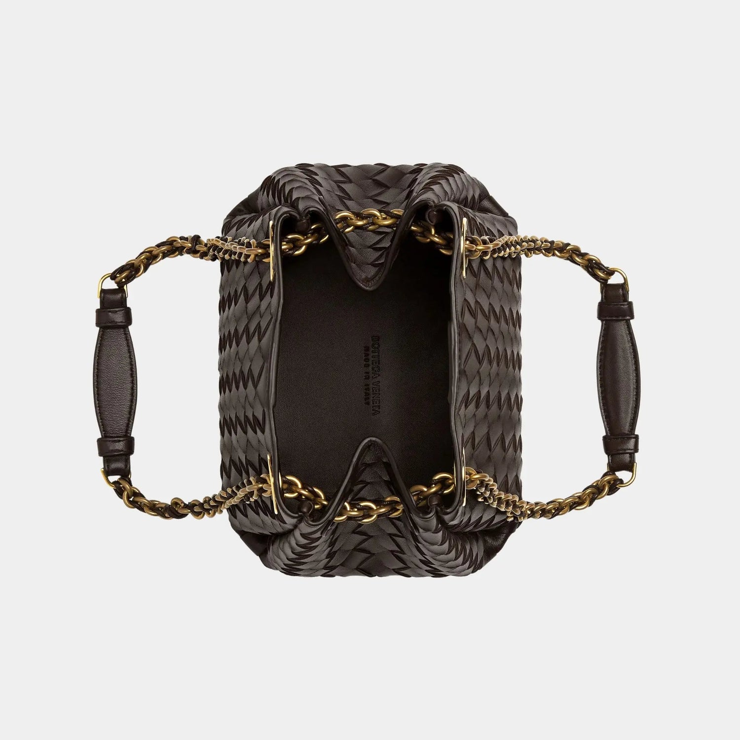 Small Parachute Chain Supple Intrecciato Leather