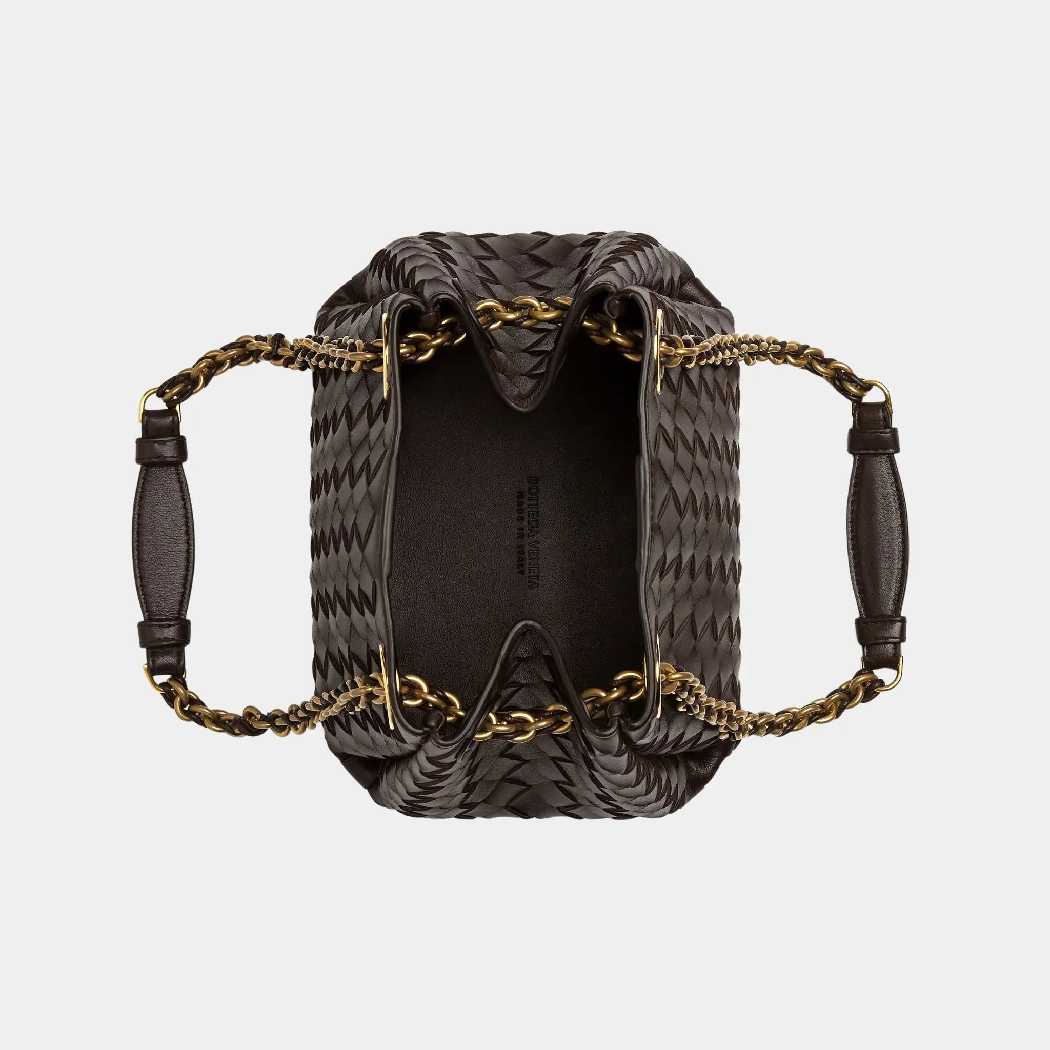 Small Parachute Chain Supple Intrecciato Leather