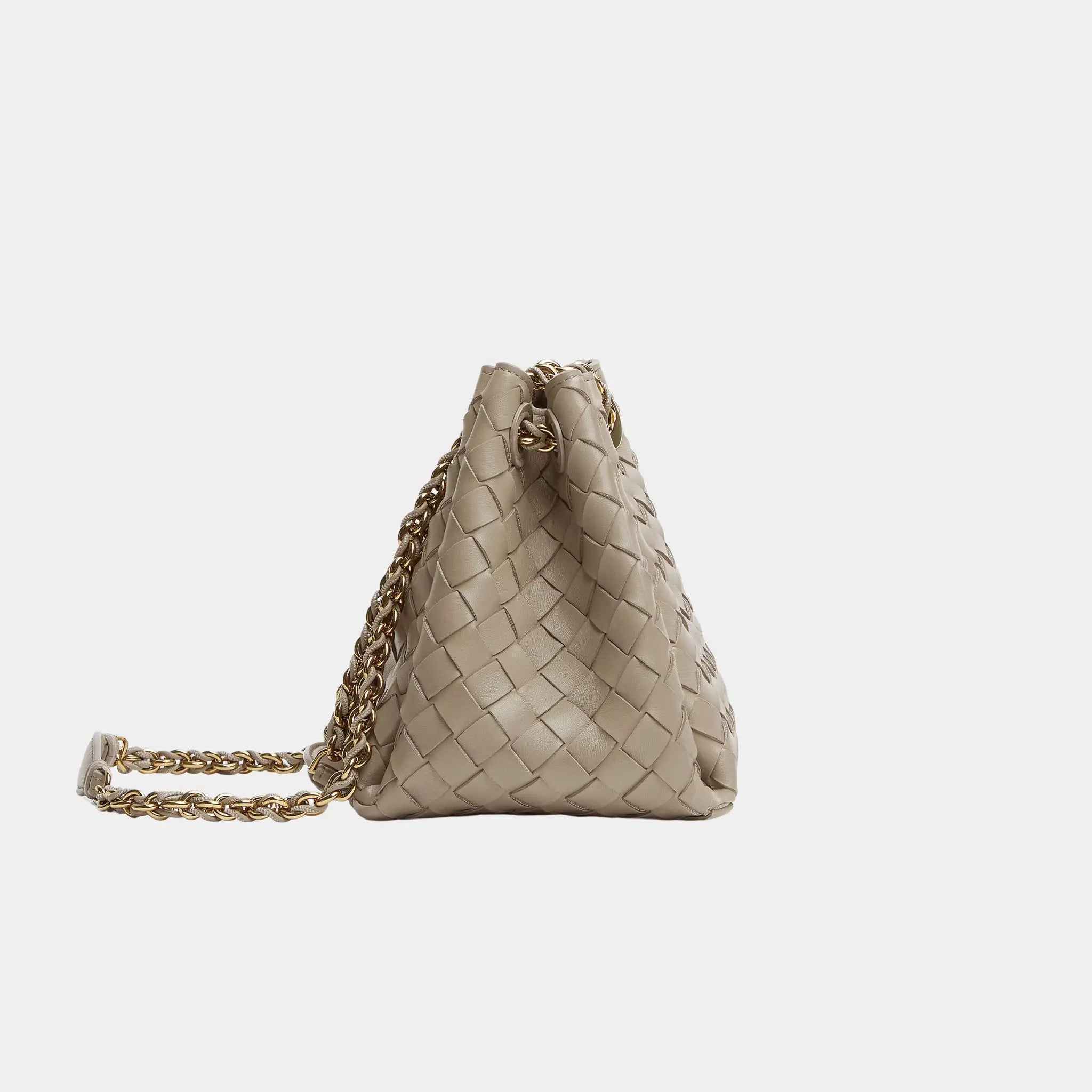 Small Parachute Chain Supple Intrecciato Leather