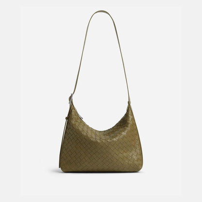 Small Traveler Hobo Bag In Intrecciato Deer Skin