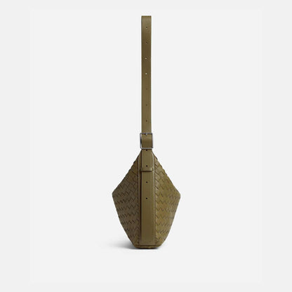 Small Traveler Hobo Bag In Intrecciato Deer Skin