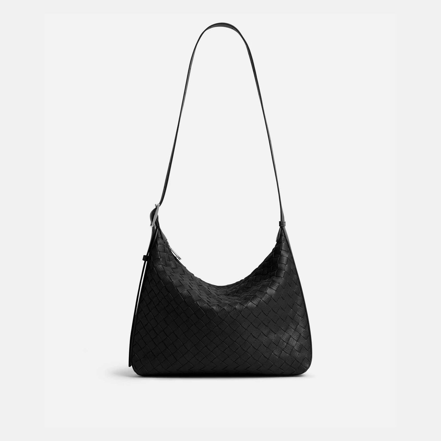 Small Traveler Hobo Bag In Intrecciato Deer Skin
