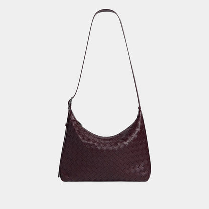 Small Traveler Hobo Bag In Intrecciato Deer Skin