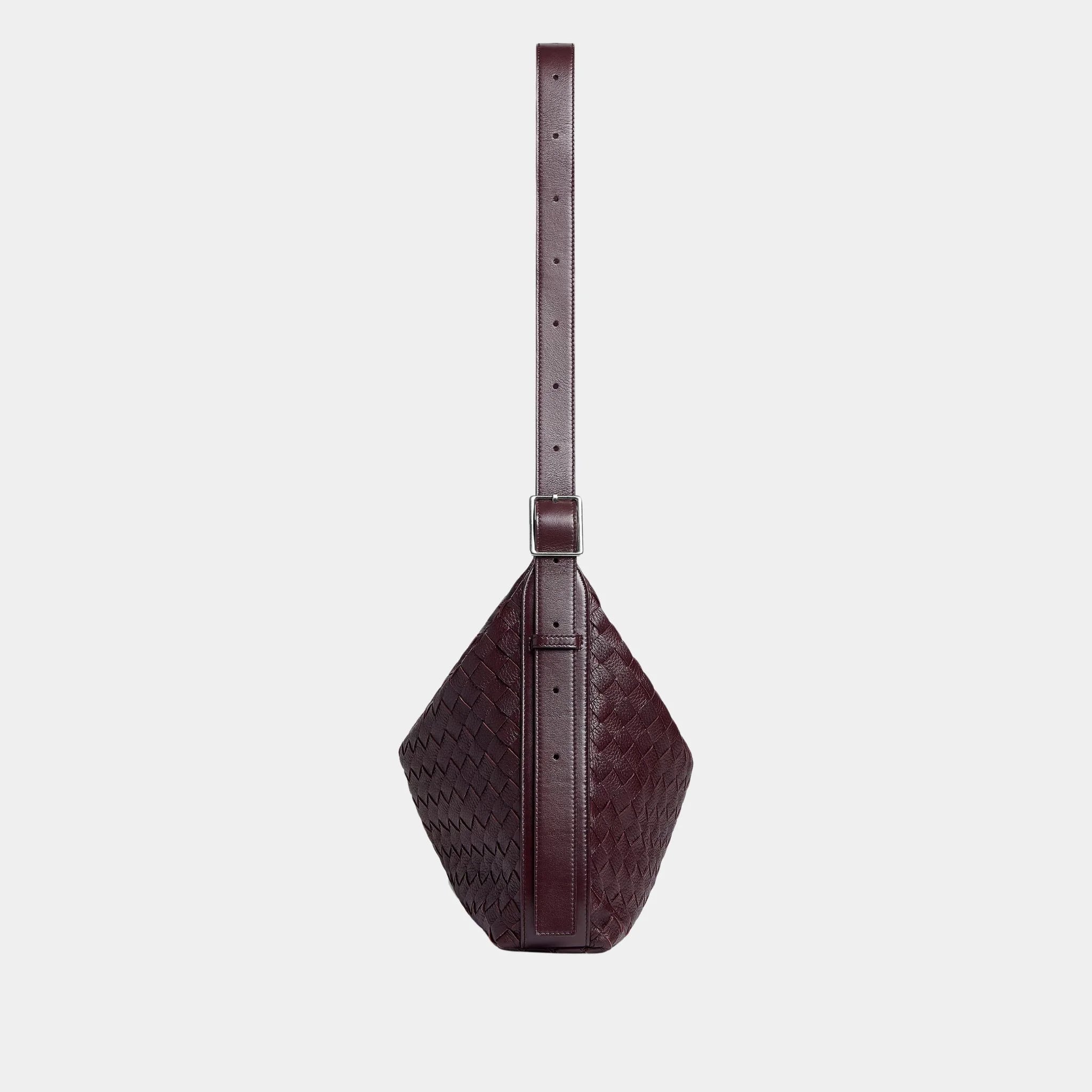 Small Traveler Hobo Bag In Intrecciato Deer Skin